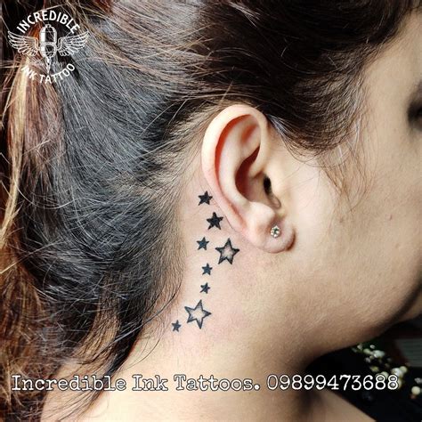 star tattoo behind ear meaning|star tattoos on neck meaning.